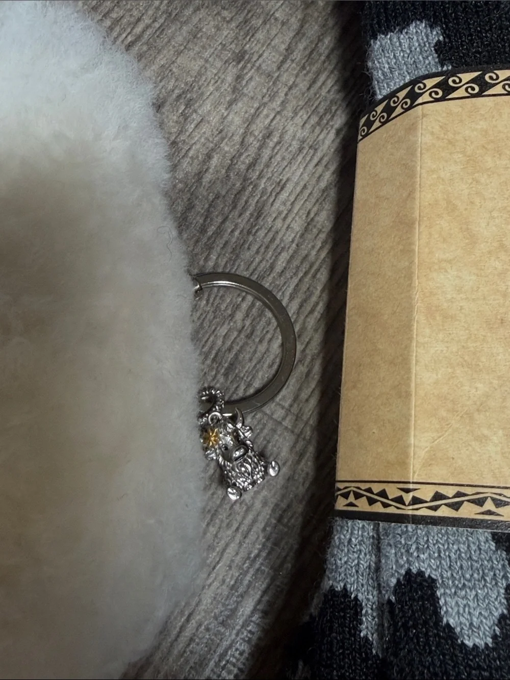 Alpaca Gift Set with Socks and Coin Purse with Highland Cow Charm